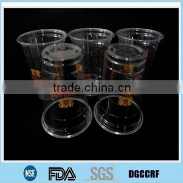 disposable food grade transparent PET plastic cups with lid                        
                                                Quality Choice