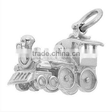 3 dimensional zinc alloy charms steam engine train charms and pendants for bracelet