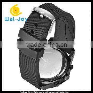 WJ-5425 Best Selling Black and White Face Trendy V6 Silicone Strap Men Sport Watch photo-5