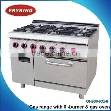 Gas range with 6 burner & gas oven