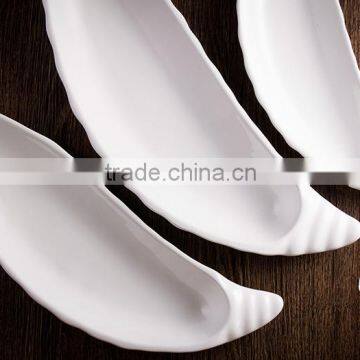 Porcelain dinner square white Irregular Plate for restaurant hotel home