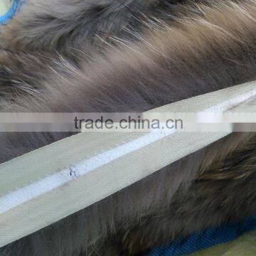 Fluffy Raccoon Fur Hood Trim photo-3