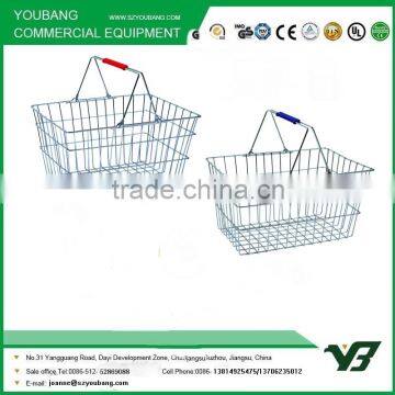 Chrome plated surface wire shopping basket