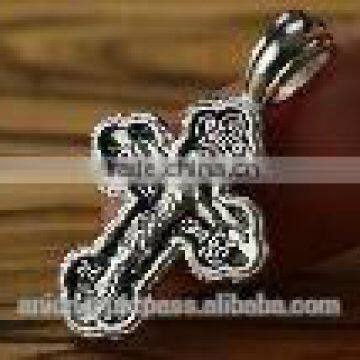 Silver 925 Cross Crucifix. Burnished Silver. Jerusalem Jewelry.