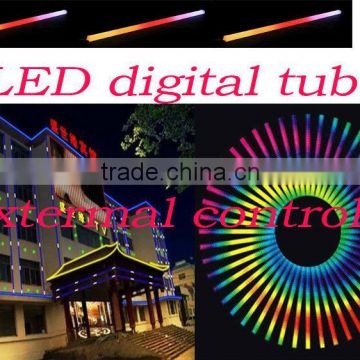 Hot selling,External-controlled 6 pixel/m dance floor digital tube/ decoration rgb digital tube DC24V 10-11w/m ,2 years warranty