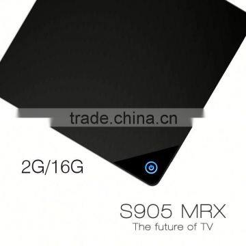 New Amlogic S905 Quad Core Tv Box 2gb ram+16Gb emmc flash quad core Android tv box MRX