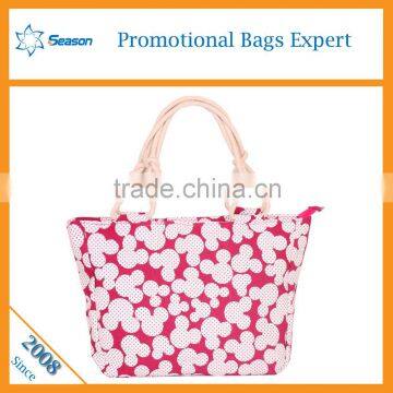 Custom Flowers Promotional Canvas Tote Shopping Cotton Canvas Bag photo-2