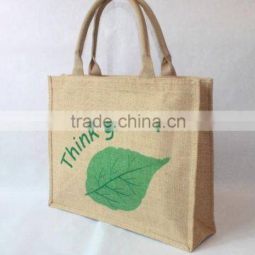 2015 new style simple fashion promotional reusable shopping bag with zipper