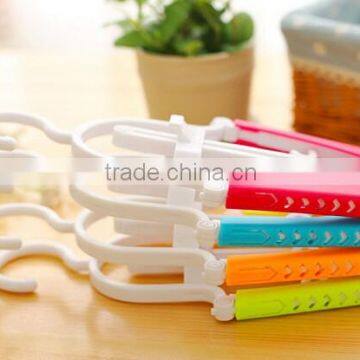 Magic Home Travel Portable Folding Plastic Clothes Hanger Shirt Drying Rack Hook photo-6