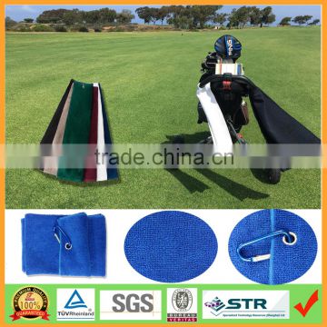 Ultra Absorbent and Fast Drying Tri-Fold Microfiber Golf Towel with Grommet and Clip