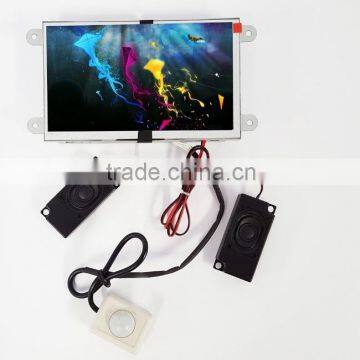 7 inch motion sensor wireless lcd small open frame video player,7" plastic photo frame