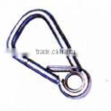 Oblique Angle Snap Hook with Eyelet and Spring Pin