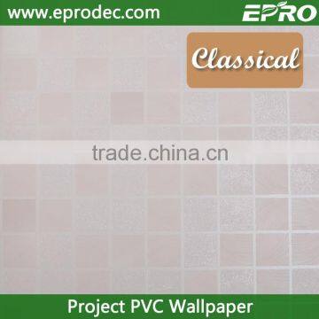 Eco-friendly beautiful vinyl project wall paper from Shandong China