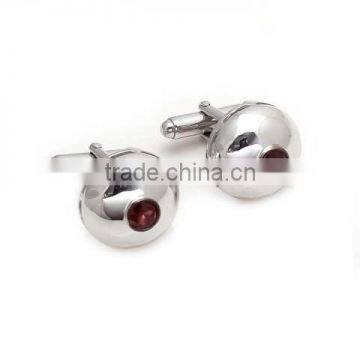 925 Sterling Silver Natural Gem Stone Garnet Cufflink mens Jewelry