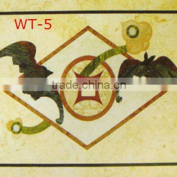 WT-05 rectangle water jet marble floor medallion