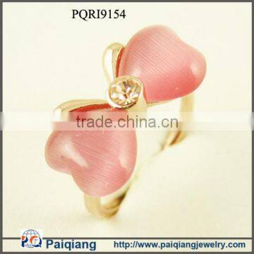 2014 fashion diamond bowknot ring supplier Yiwu