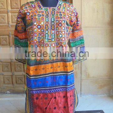 ethnic mirror work dress pieces from india and sindh tribes