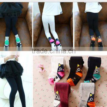 JPANTS151011 Winter style cartoon cat printed children pantyhose ballet panty