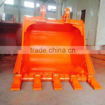 Bucket for excavator with orange,blue,yellow,green