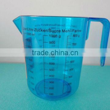 1000ML transparent PS plastic measuring jug