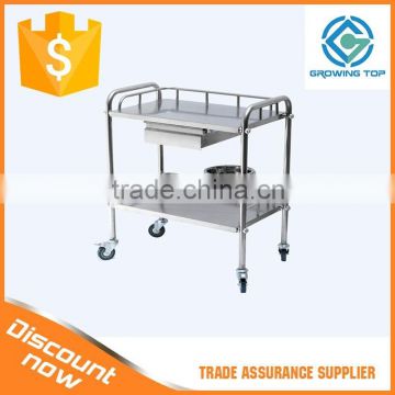 2015 Factory Direct Stainless steel medical emergency trolley