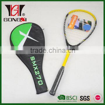 SQ565 YELLOW aluminium&carbon squash racket/squash rackets for sale/squash racquet