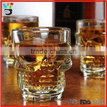 cheap price shot glass crystal skull glassware