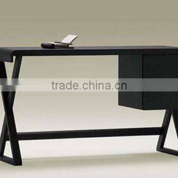 Nordic Modern minimalist study. computer . black wood tables