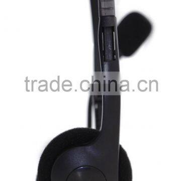 Mini double line Computer headphone factory price games headphone over head