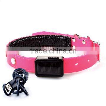 Newest Style Solar and Usb Rechargeable Led Dog Collar Waterproof, Bright Light