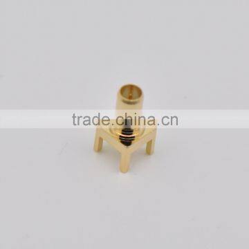 gold SMB PCB connector straight, RF connector, Coaxial SMB 50/75