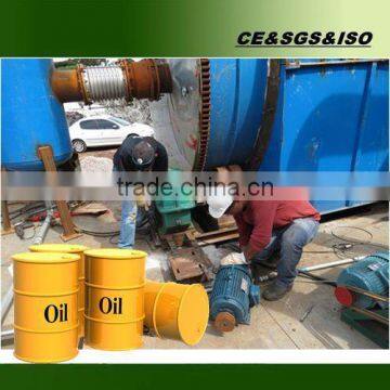 the pyrolysis plant for waste tires with crude oil output 80%