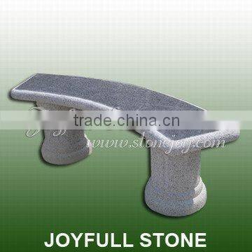 Curved Stone Bench, G654 dark grey granite bench