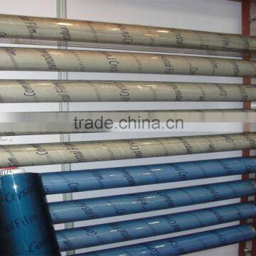 pvc clear film for furniture packaging Blue and crystal