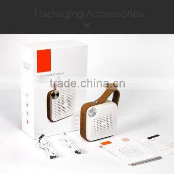NEW Model Portable Bluetooth Speaker 3D Stereo Sound With Leather Handle