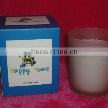 Happy Home Sugar Cookie Scented Cheap Candle in glass jar and gift box