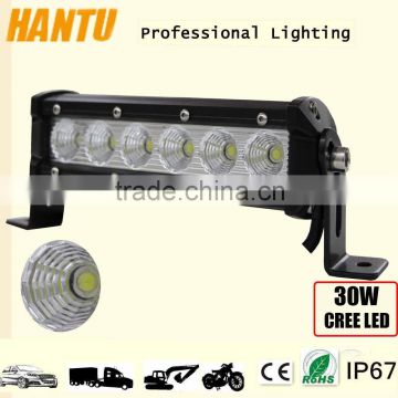 New design 30w headlight 9.5''light bar single row flood beam light bar