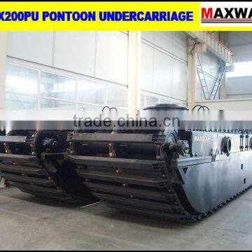 3 Chains Pontoon Undercarriage of Amphibious Excavators with Manholes . CE, ISO, SGS, CCC