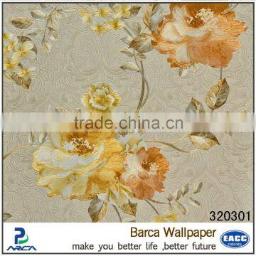 foam backed vinyl wallpaper with big flower