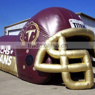 Inflatable football helmet tunnel, inflatable entrance tunnel, baseball inflatable sports tunnel