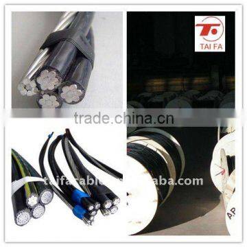 Overhead aerial bundled cable self-supporting abc cable