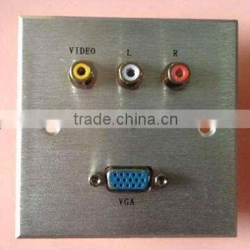 WALL PLATE VGA Female & 3.5Stereo Female Face plate and wall socket