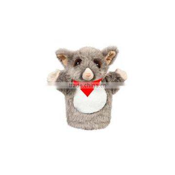 Logo soft plush stuffed Possum Hand Puppet gift beanbag embroidery animal toys