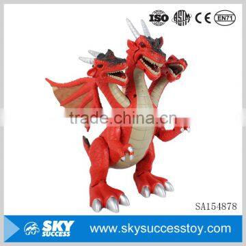 Hot sales funny kid electronic walking dinosaur toy with 3 head