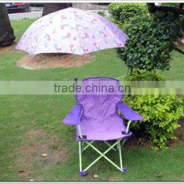 Fodable camping children chair with umbrella