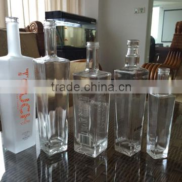 High quality logo decal frosted vodka glass bottles wholesale