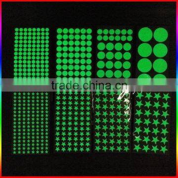 glow in the dark dot and star sticker sheet