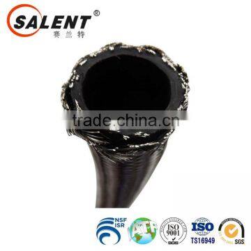 AN8 Black Flexible Nylon And Stainless Steel Braided Fuel Dispenser Oil Gas Line Hose