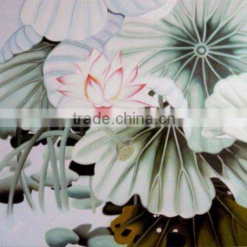 Lotus oil painting