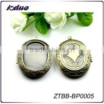 Latest Fashion Type 30x40MM Antique Bronze Plated Brass Oval Locket